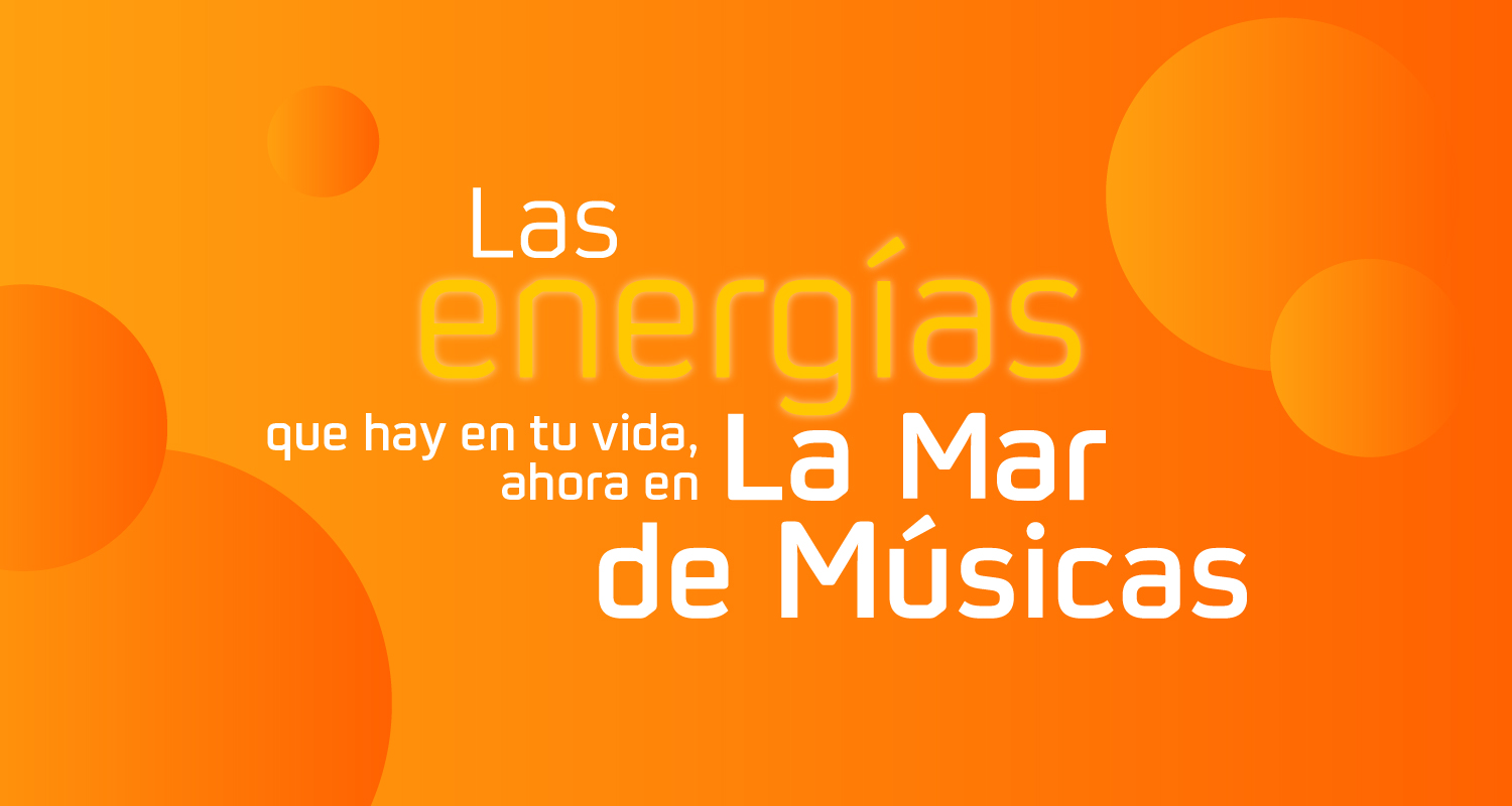 Cartel promocional naranja de La Mar de Músicas