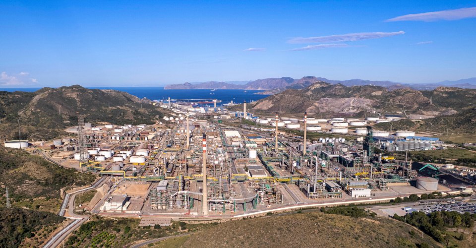 Imagen aérea del Complejo Industrial Repsol Cartagena