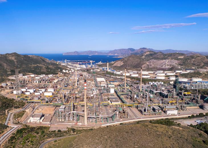 Imagen aérea complejo industrial de Cartagena